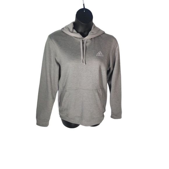 Adidas Women's Climawarm Logo Hoodie Sweatshirt Grey Size M - Picture 3 of 5
